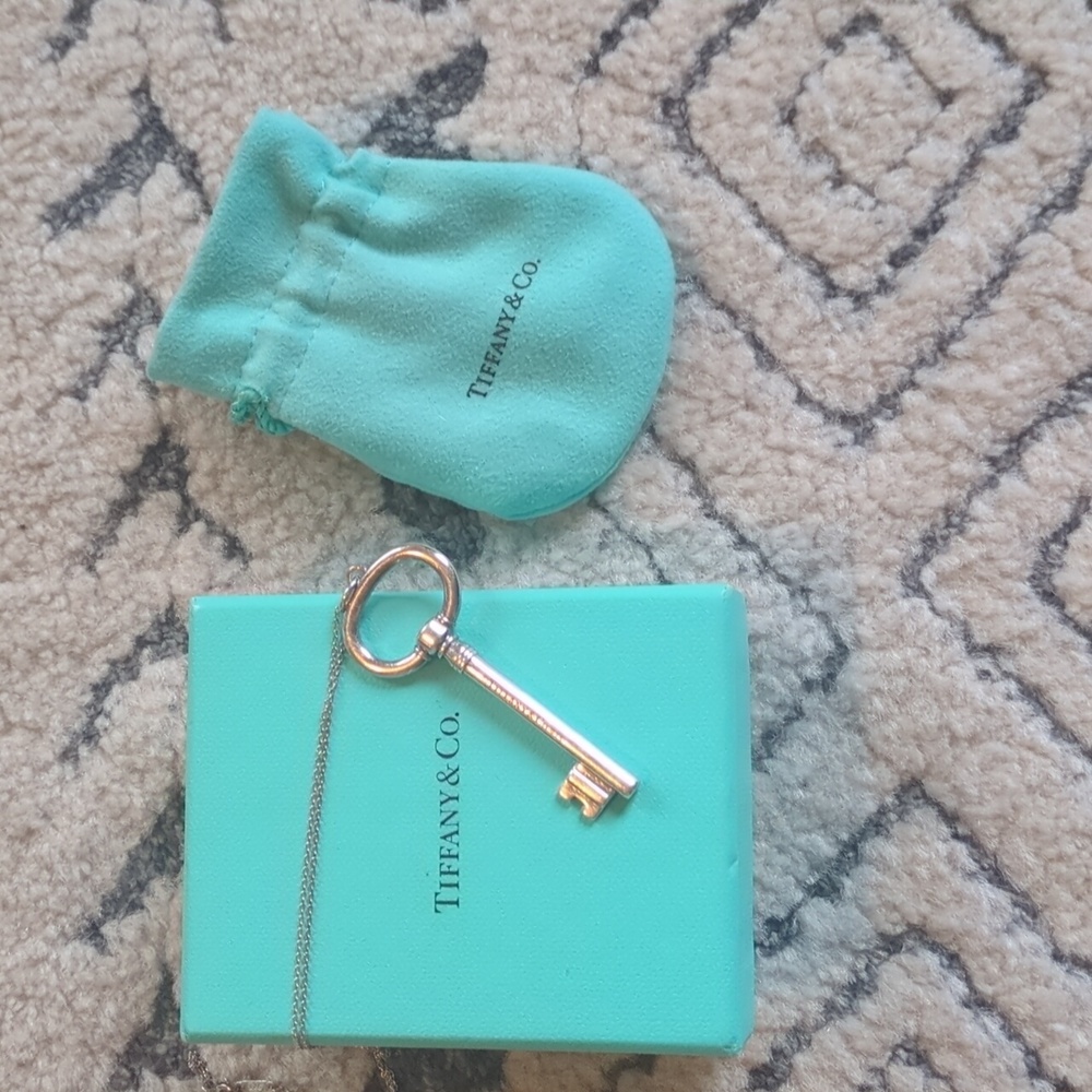Tiffany® & CO. Sterling silver key necklace 925